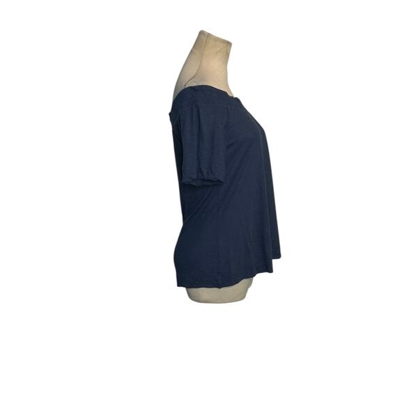 Splendid blue short sleeves off shoulders top size small - Picture 13 of 15